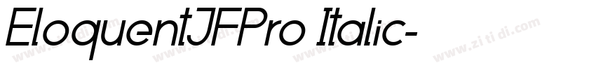 EloquentJFPro Italic字体转换